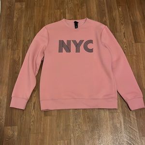 H&M light pink crew neck pullover